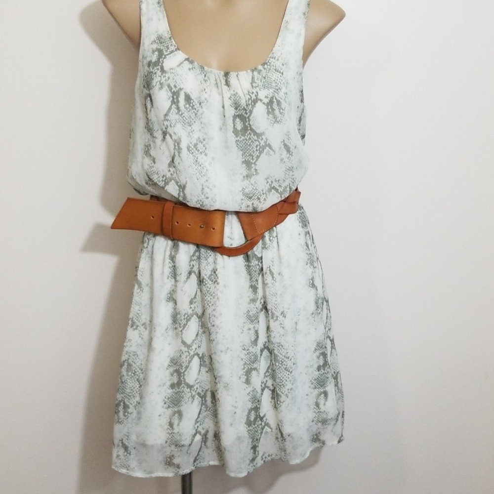 BAR III SNEACK PRINT MIDI WOMEN'S DRESS SIZE M,
